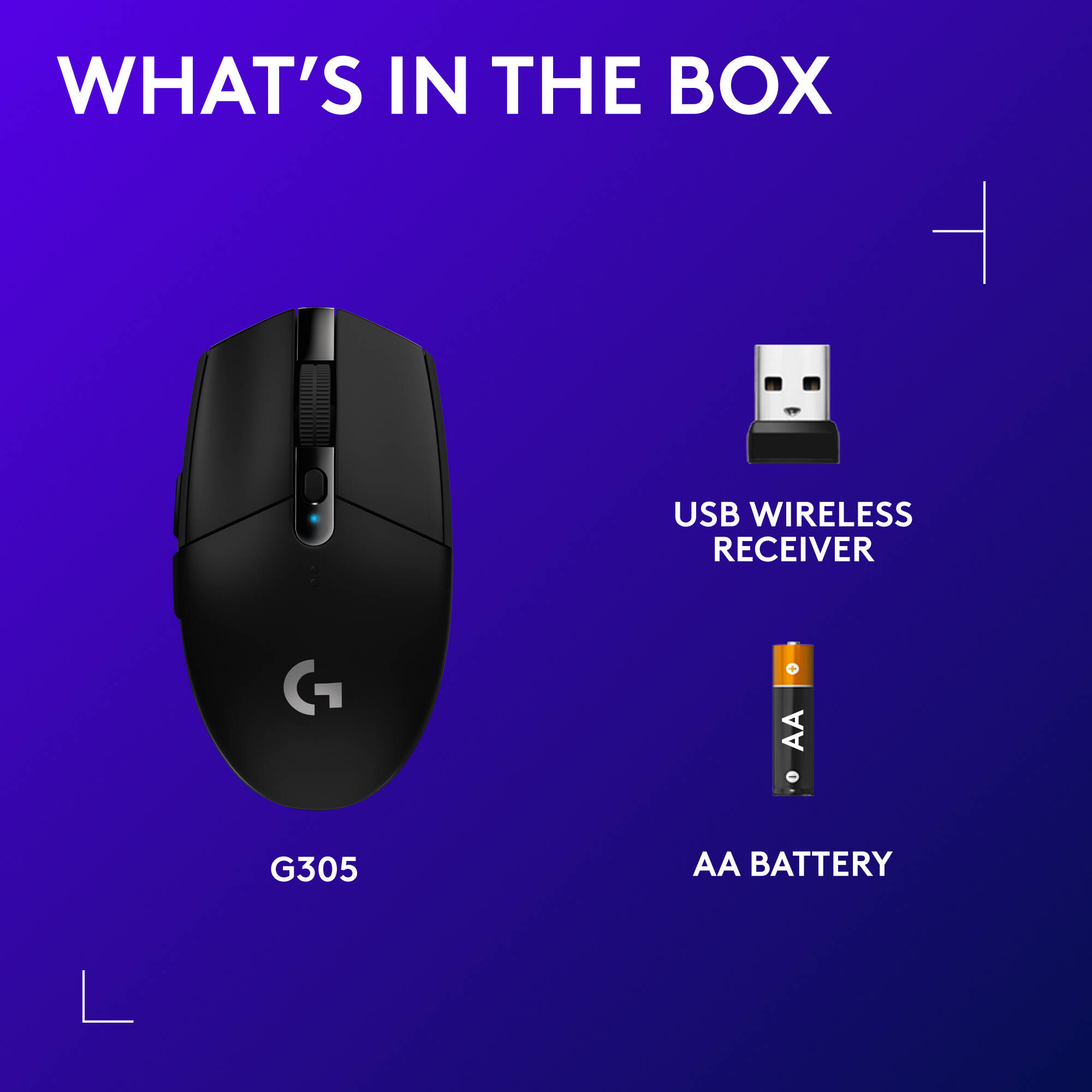 Logitech G G305 LIGHTSPEED Wireless Mouse (Black)