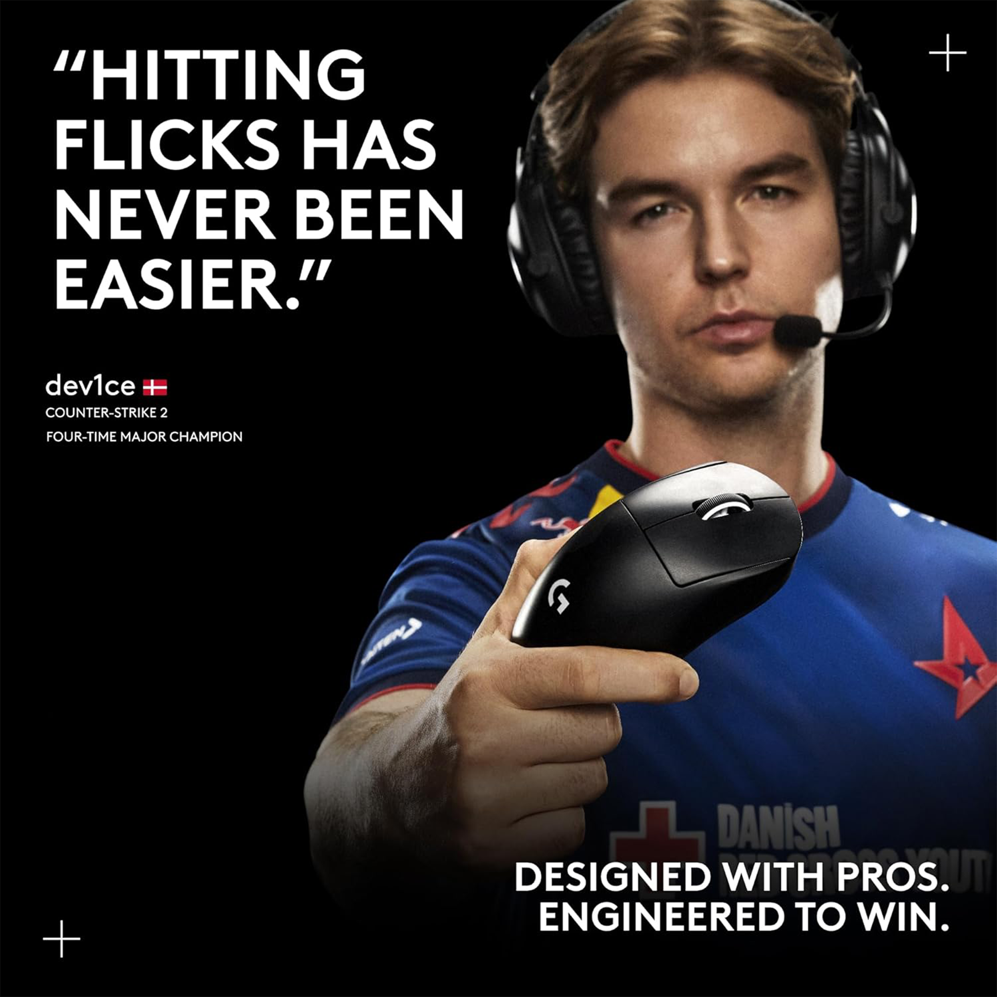 Logitech G PRO X SUPERLIGHT 2 DEX LIGHTSPEED Wireless Mouse (Black)