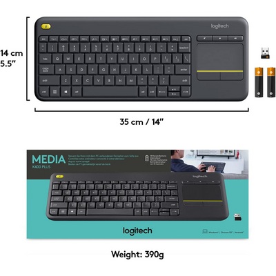 Logitech K400 Plus Wireless Touch Keyboard