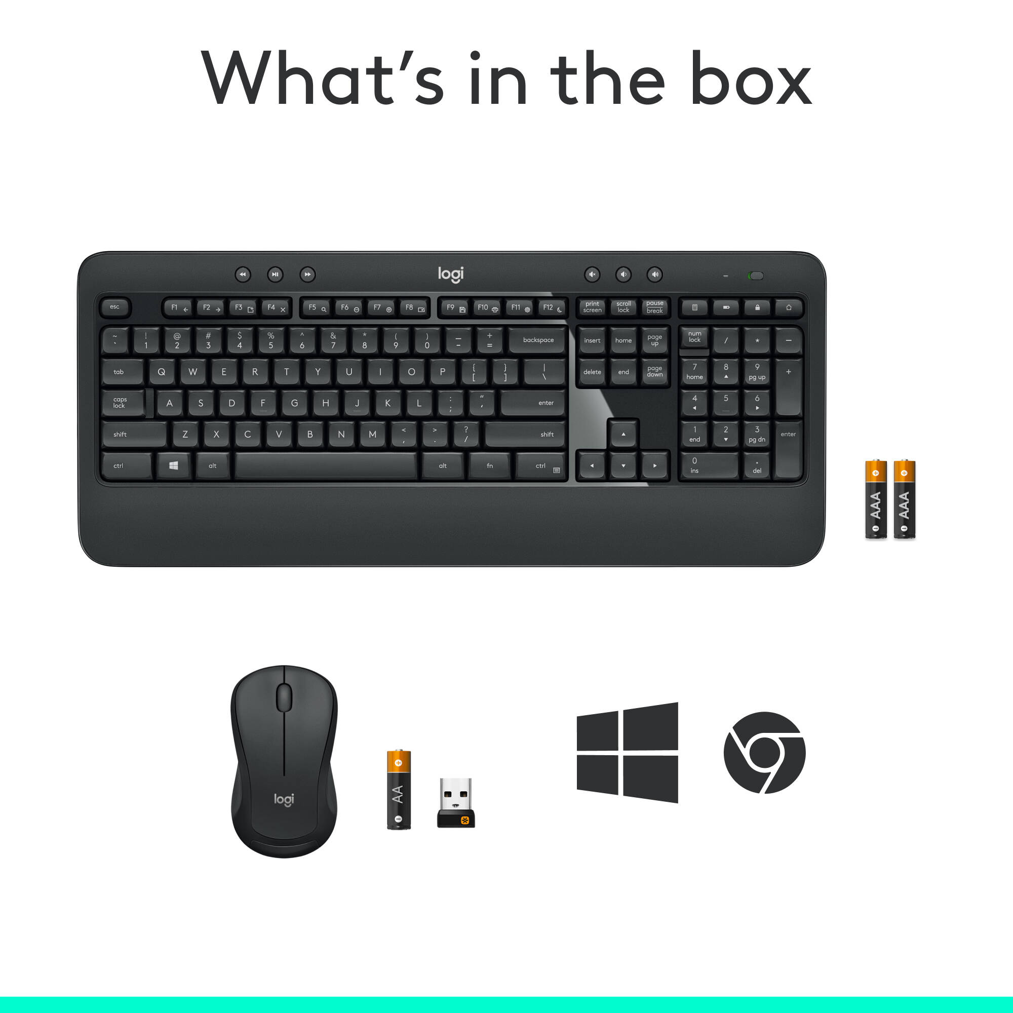 Logitech MK540 Advanced Wireless Mouse and Keyboard Bundle