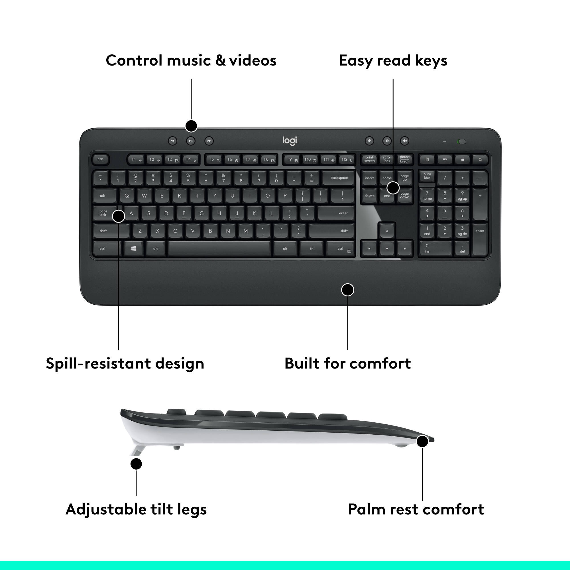 Logitech MK540 Advanced Wireless Mouse and Keyboard Bundle