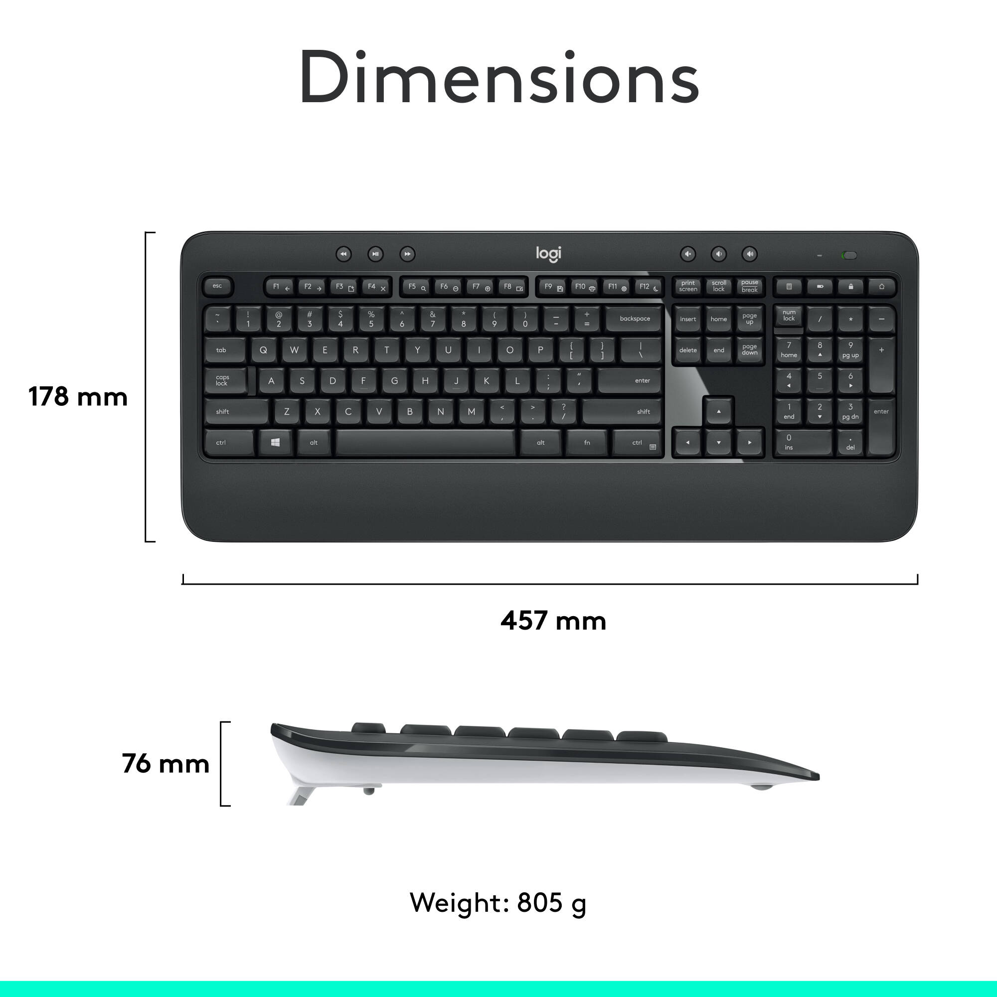 Logitech MK540 Advanced Wireless Mouse and Keyboard Bundle
