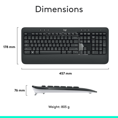 Logitech MK540 Advanced Wireless Mouse and Keyboard Bundle