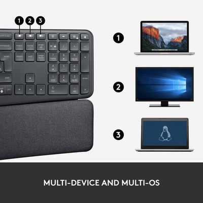 Logitech Ergo K860 Wireless Split Keyboard (Graphite)
