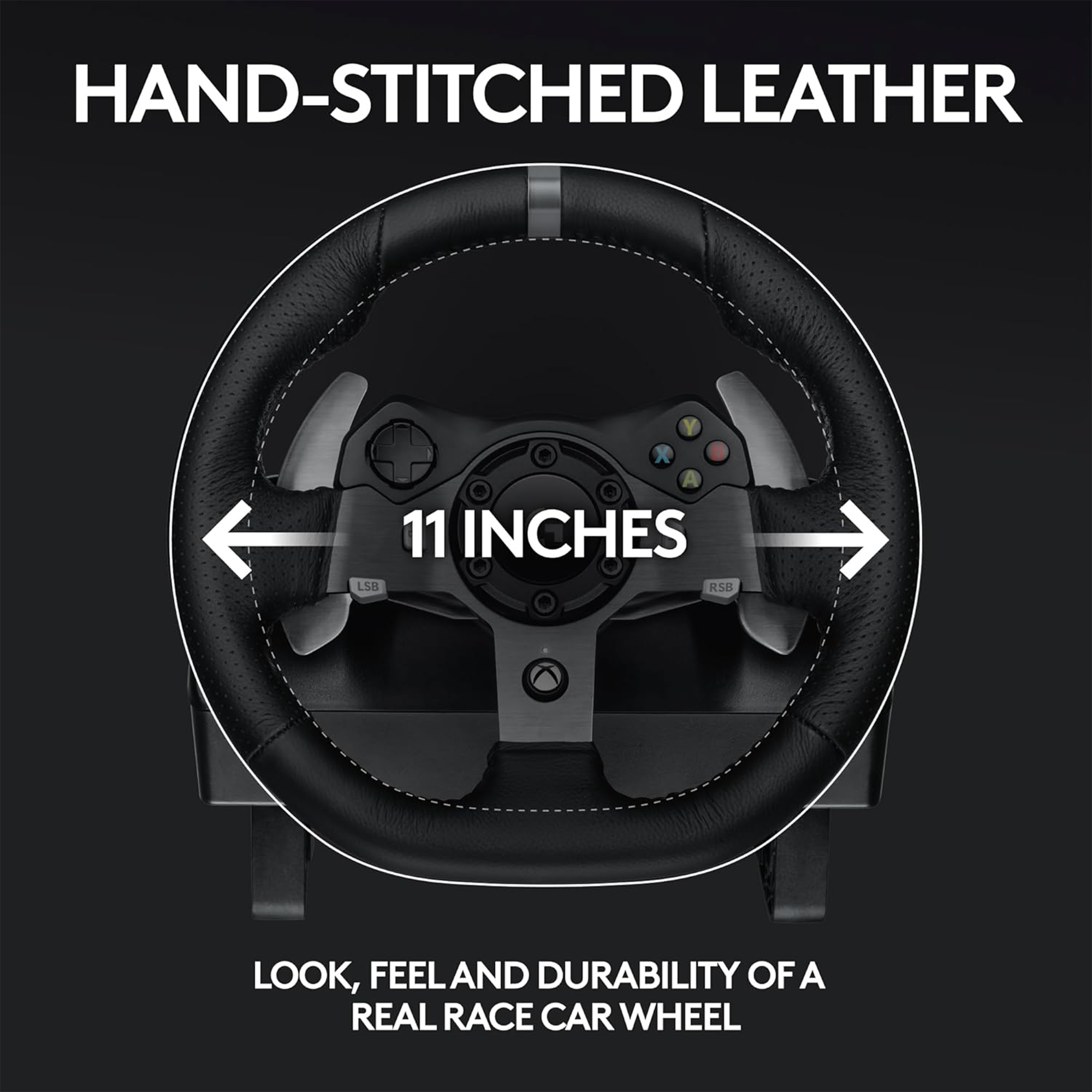 Logitech G920 Driving Force Racing Wheel and Floor Pedals - Xbox Series X|S, Xbox One, PC, Mac - Black