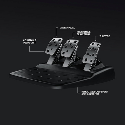 Logitech G920 Driving Force Racing Wheel and Floor Pedals - Xbox Series X|S, Xbox One, PC, Mac - Black