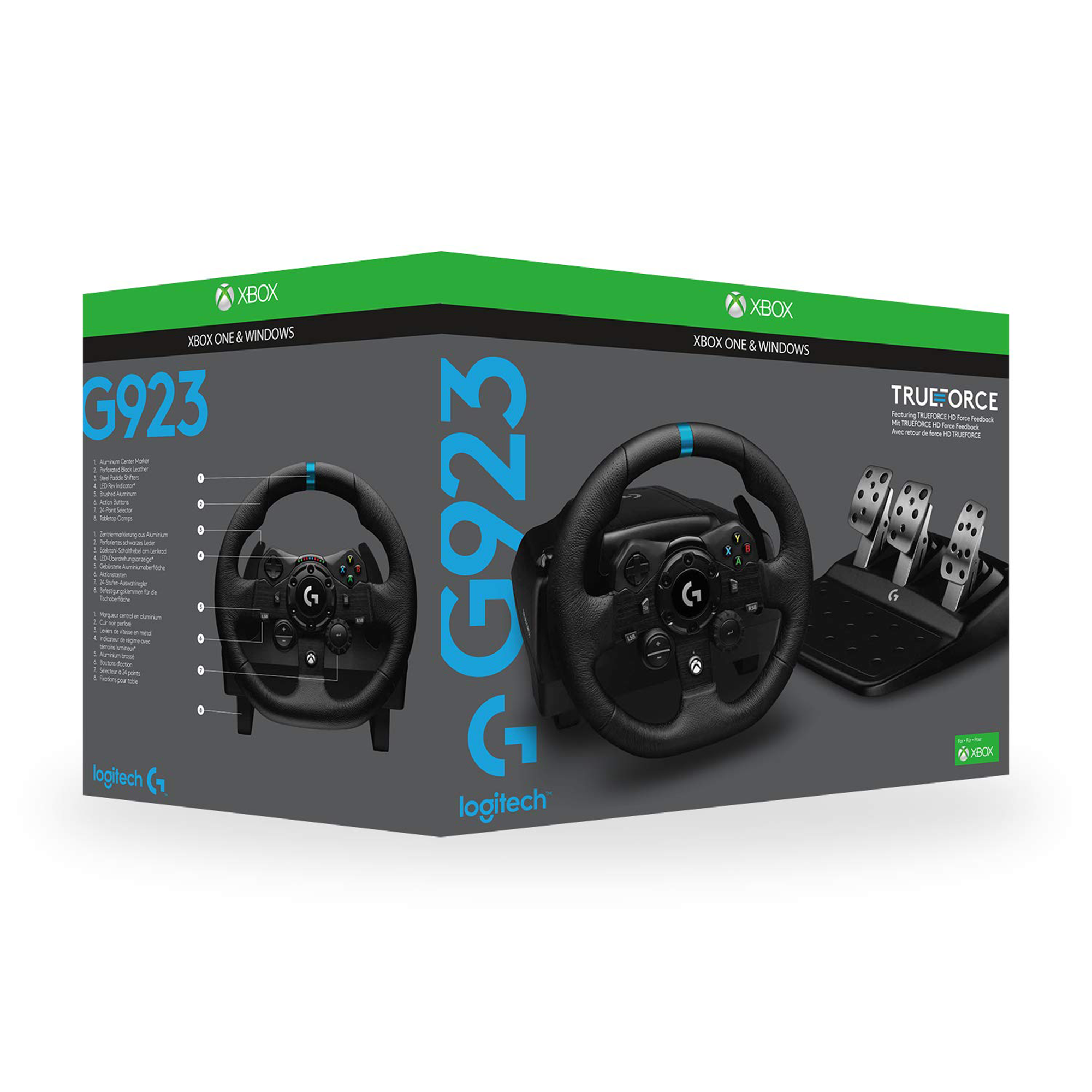 Logitech G923 Racing Wheel and Pedals – Xbox Series X|S, Xbox One, and PC