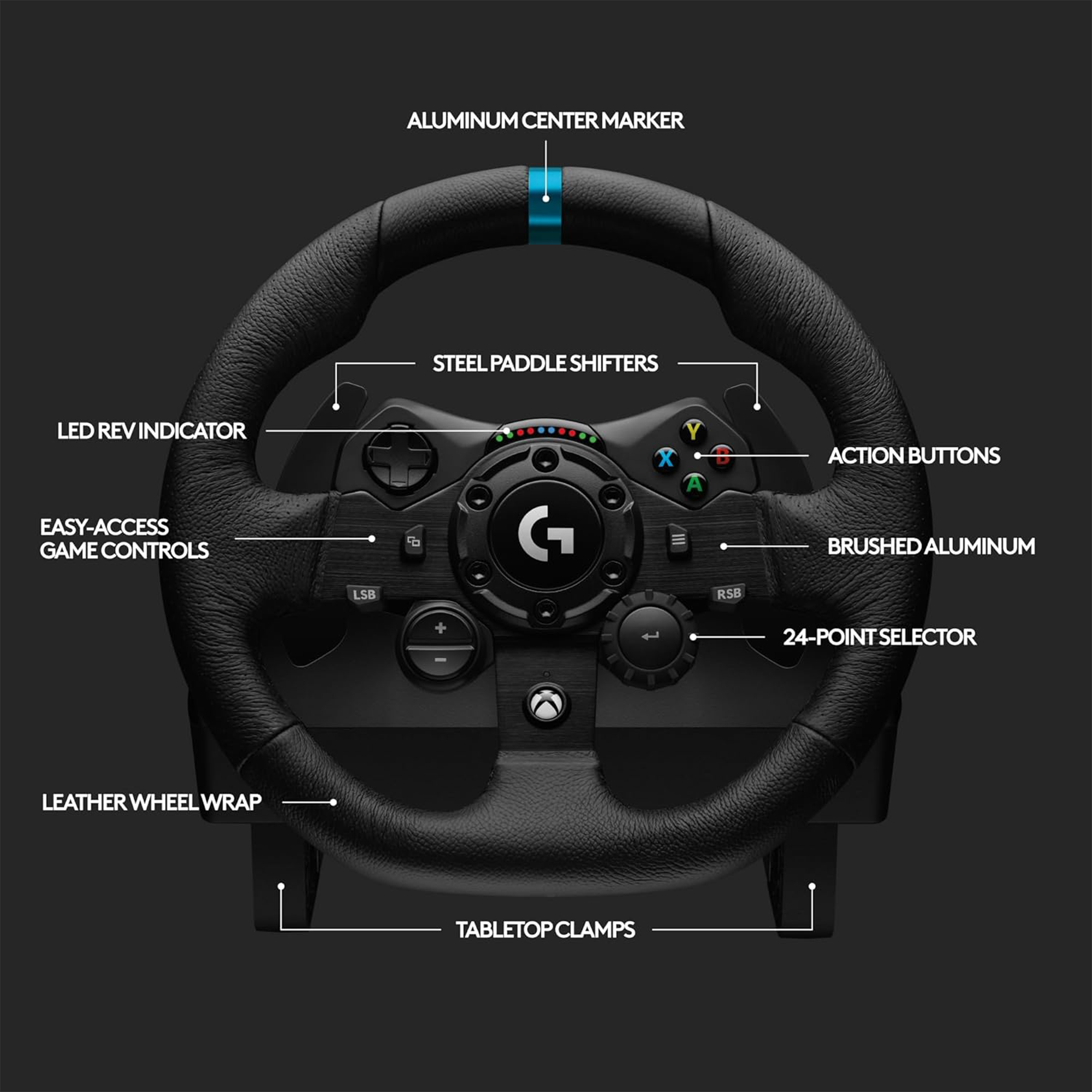 Logitech G923 Racing Wheel and Pedals – Xbox Series X|S, Xbox One, and PC