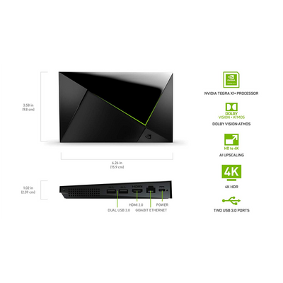 NVIDIA SHIELD Android TV Pro HDR 4K UHD Streaming Media Player (2019)