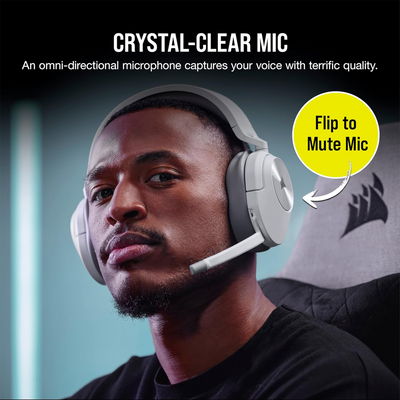 CORSAIR HS55 7.1Ch Wireless Gaming Headset (White)