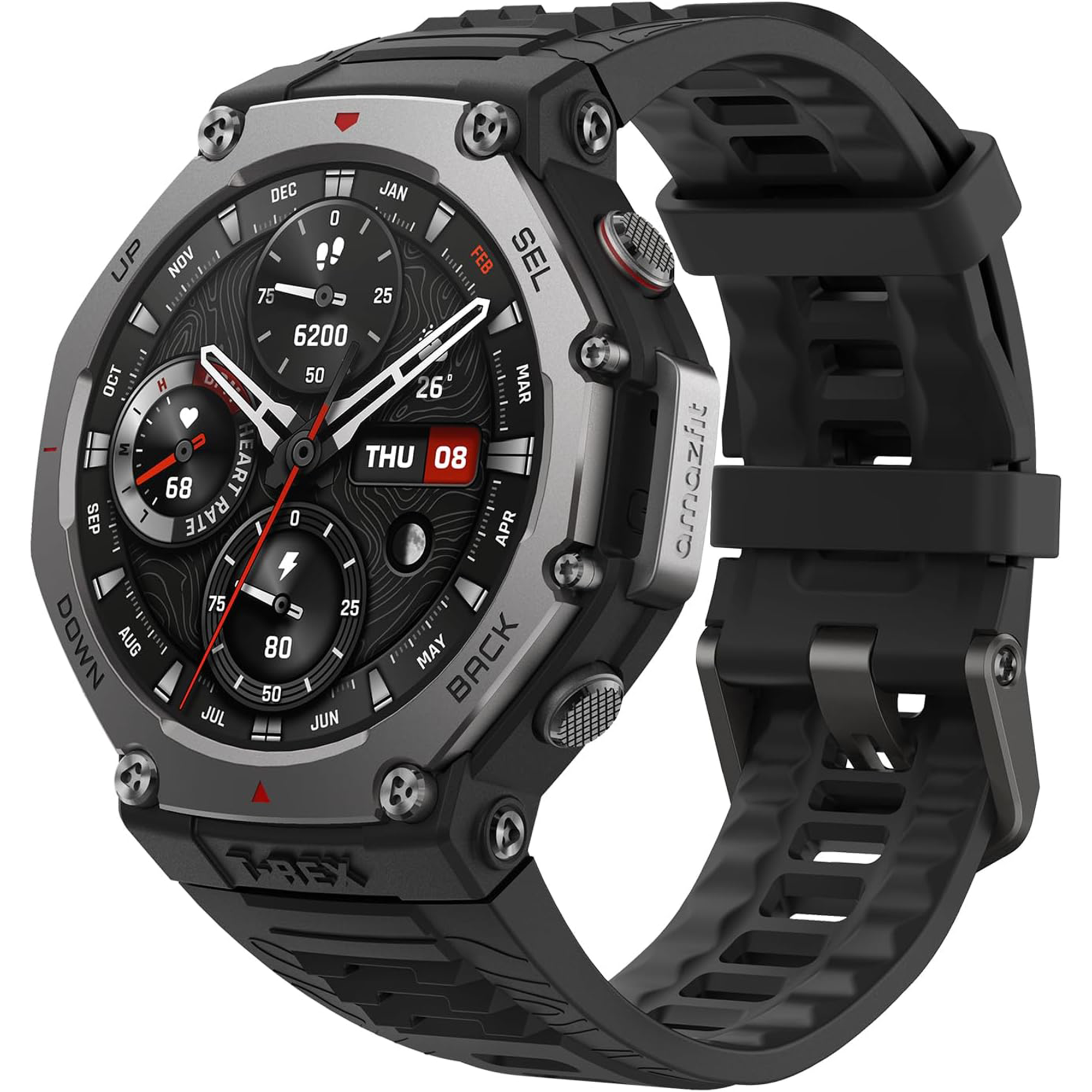 AMAZFIT T-Rex 3 Smart Watch - Onyx, Silicone Strap