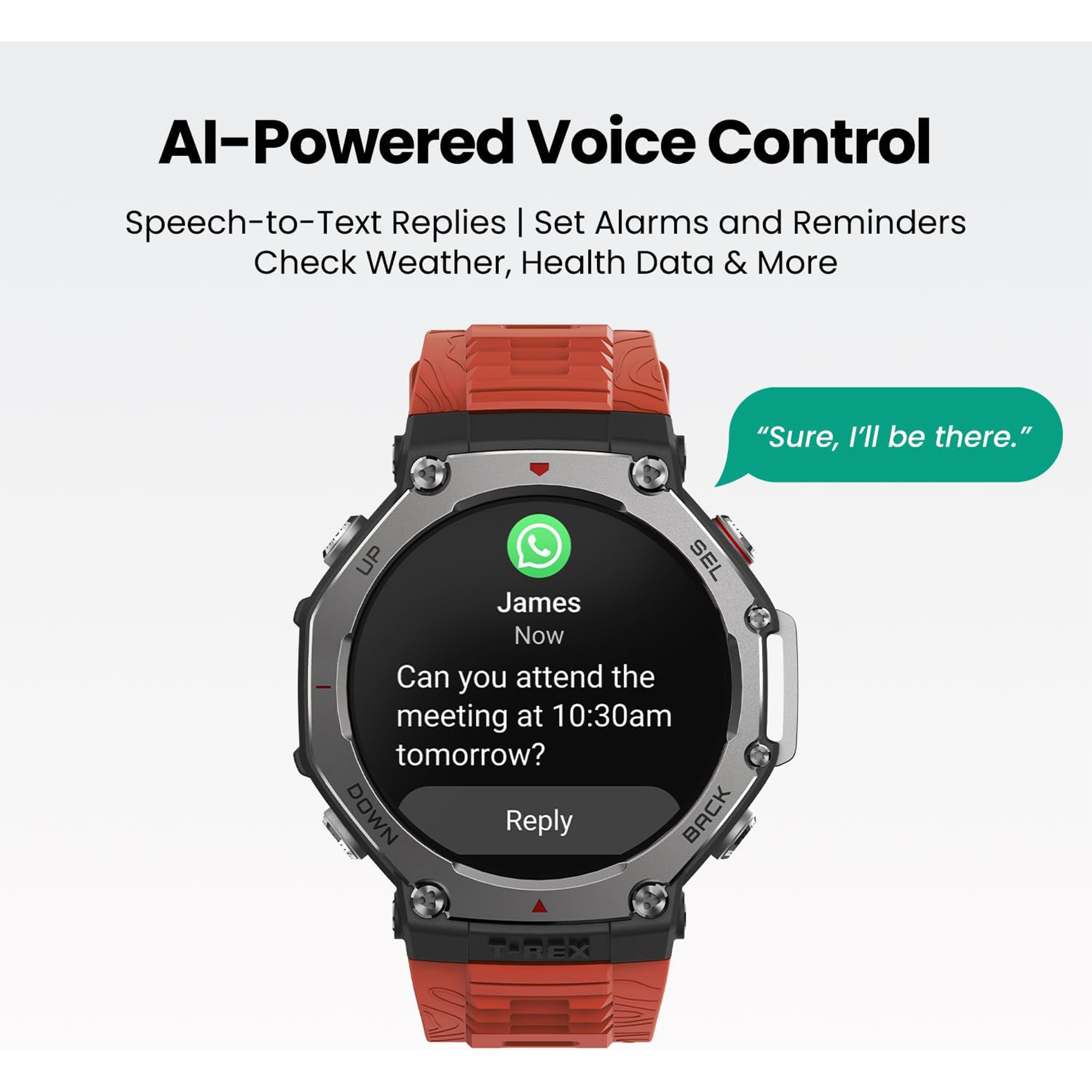 AMAZFIT T-Rex 3 Smart Watch - Onyx, Silicone Strap