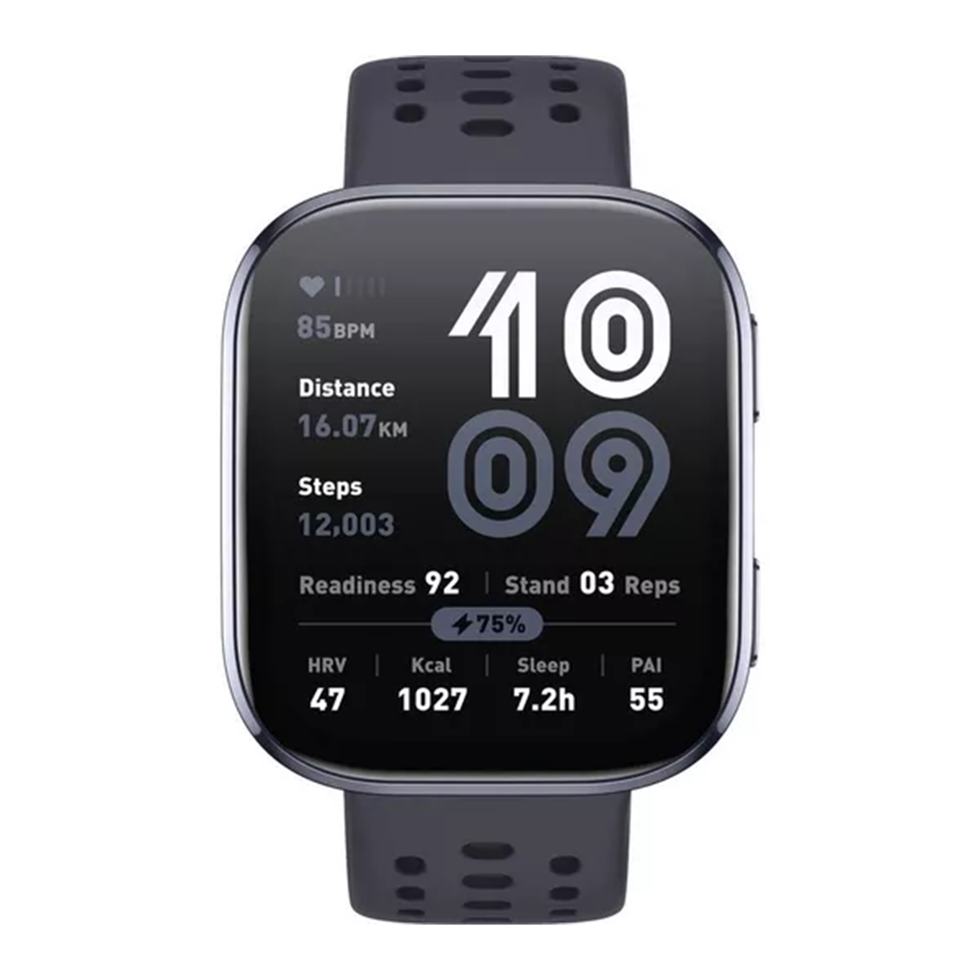 AMAZFIT Bip 6 Smart Watch - Black, Silicone Strap, 46 mm