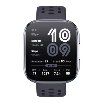 AMAZFIT Bip 6 Smart Watch - Black, Silicone Strap, 46 mm