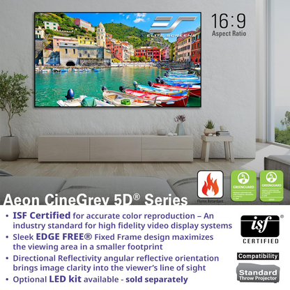 Elite Screens Aeon CineGrey 5D® Series 123" Fixed Frame Projection Screen
