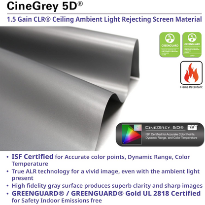 Elite Screens Aeon CineGrey 5D® Series 123" Fixed Frame Projection Screen