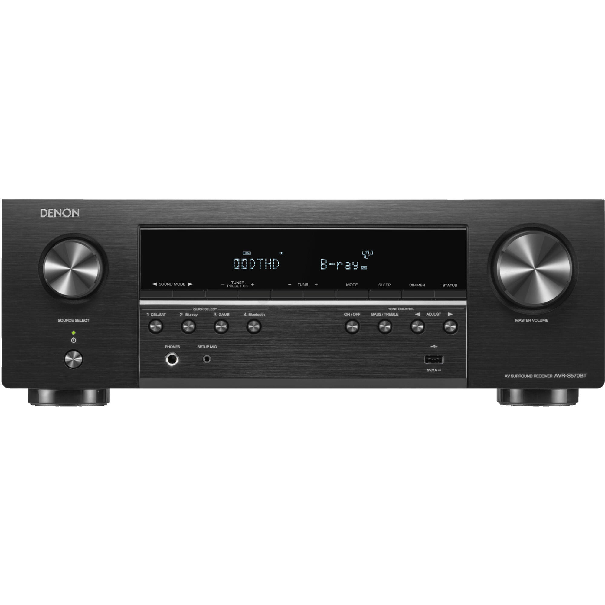 Denon AVR-S570BT 5.2-Channel A/V Receiver