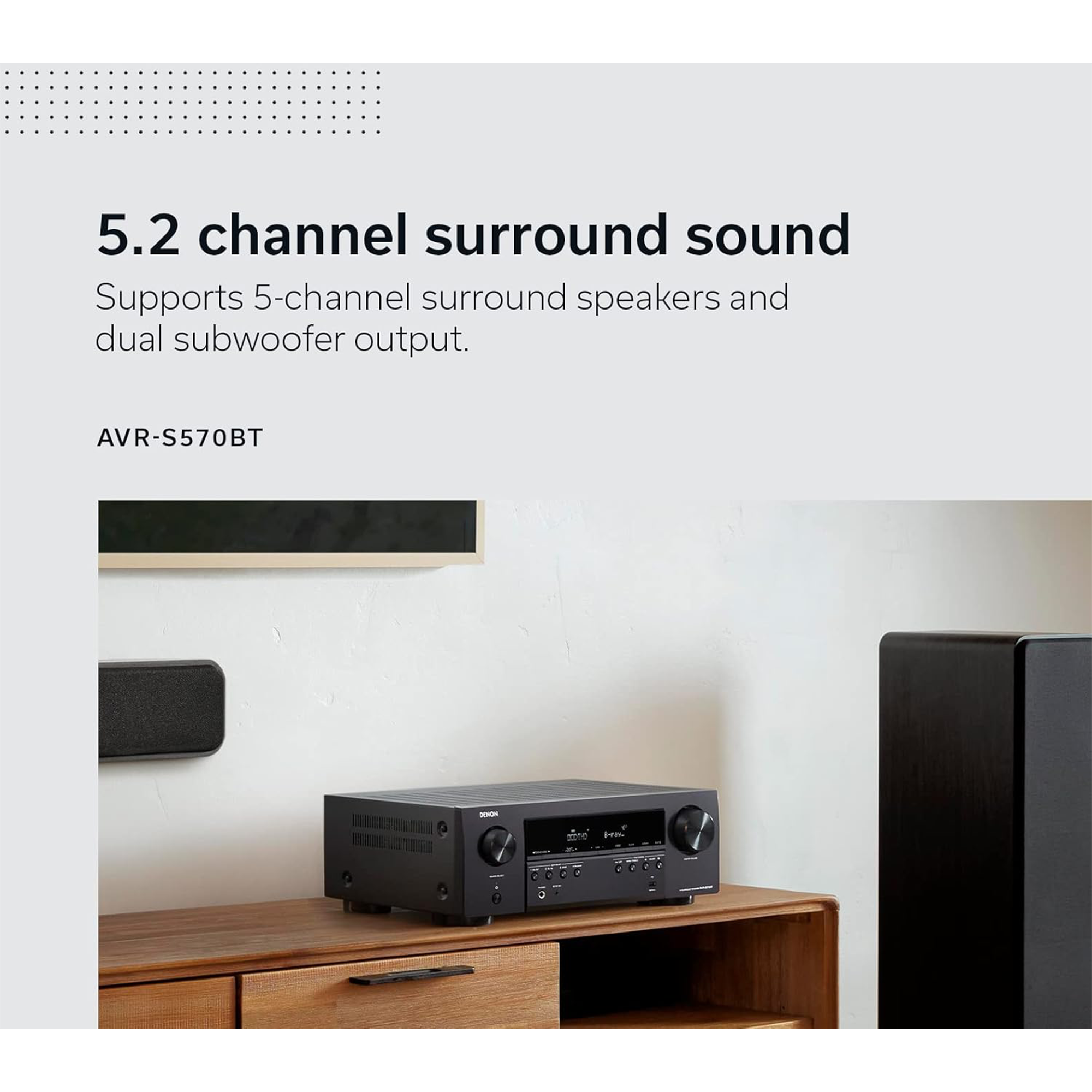 Denon AVR-S570BT 5.2-Channel A/V Receiver