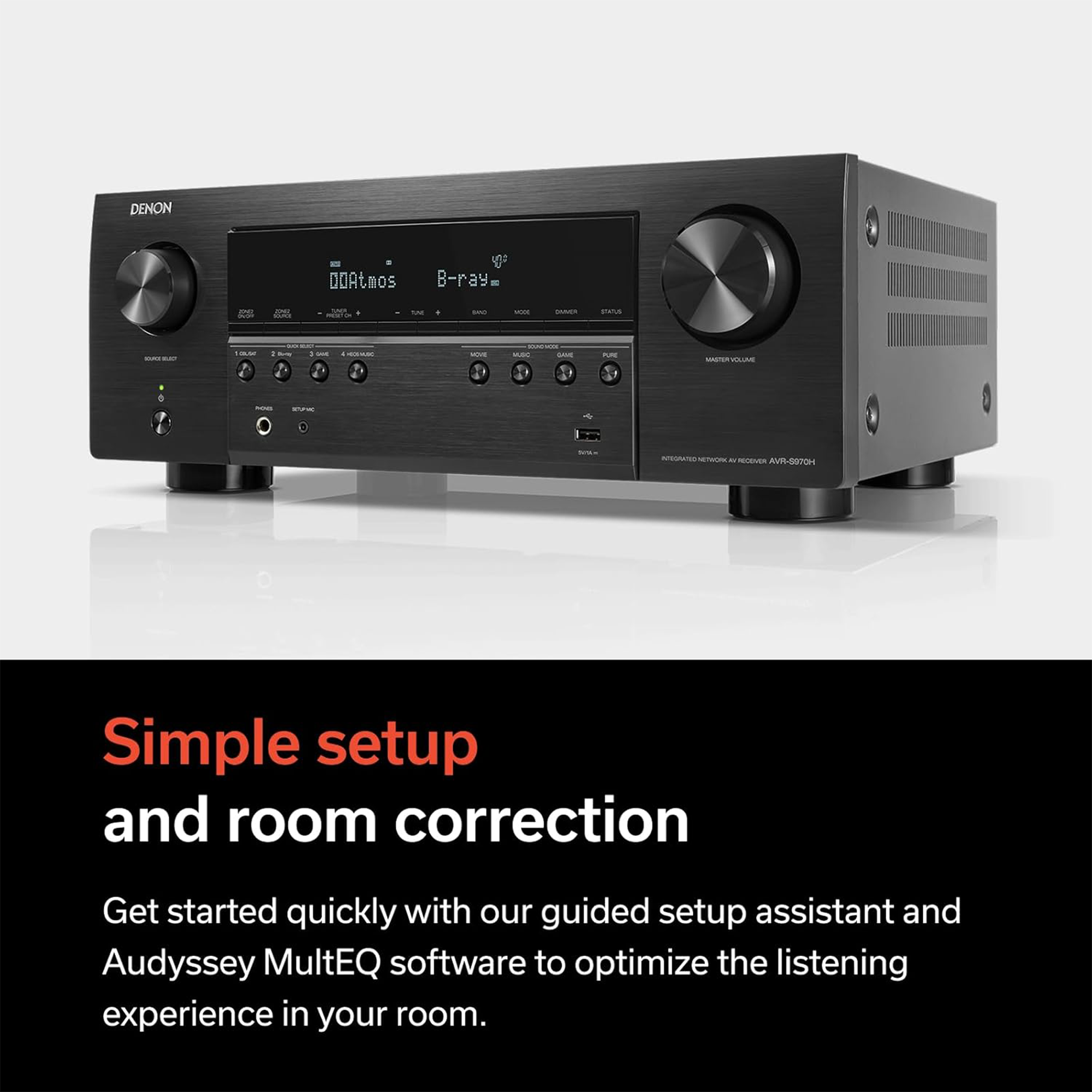 Denon AVR-S970H 7.2-Channel Network A/V Receiver