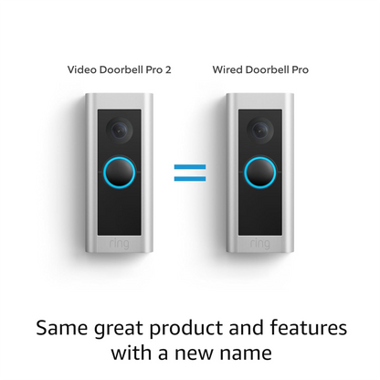 Ring Video Doorbell Pro 2 - Hardwired doorbell with 3D motion detection and Alexa Greetings