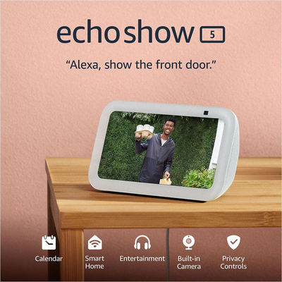 Amazon Echo Show 5 (3rd Gen) Smart Speaker with 5.5" Screen & Alexa Voice Recognition & Control - (Glacier White)