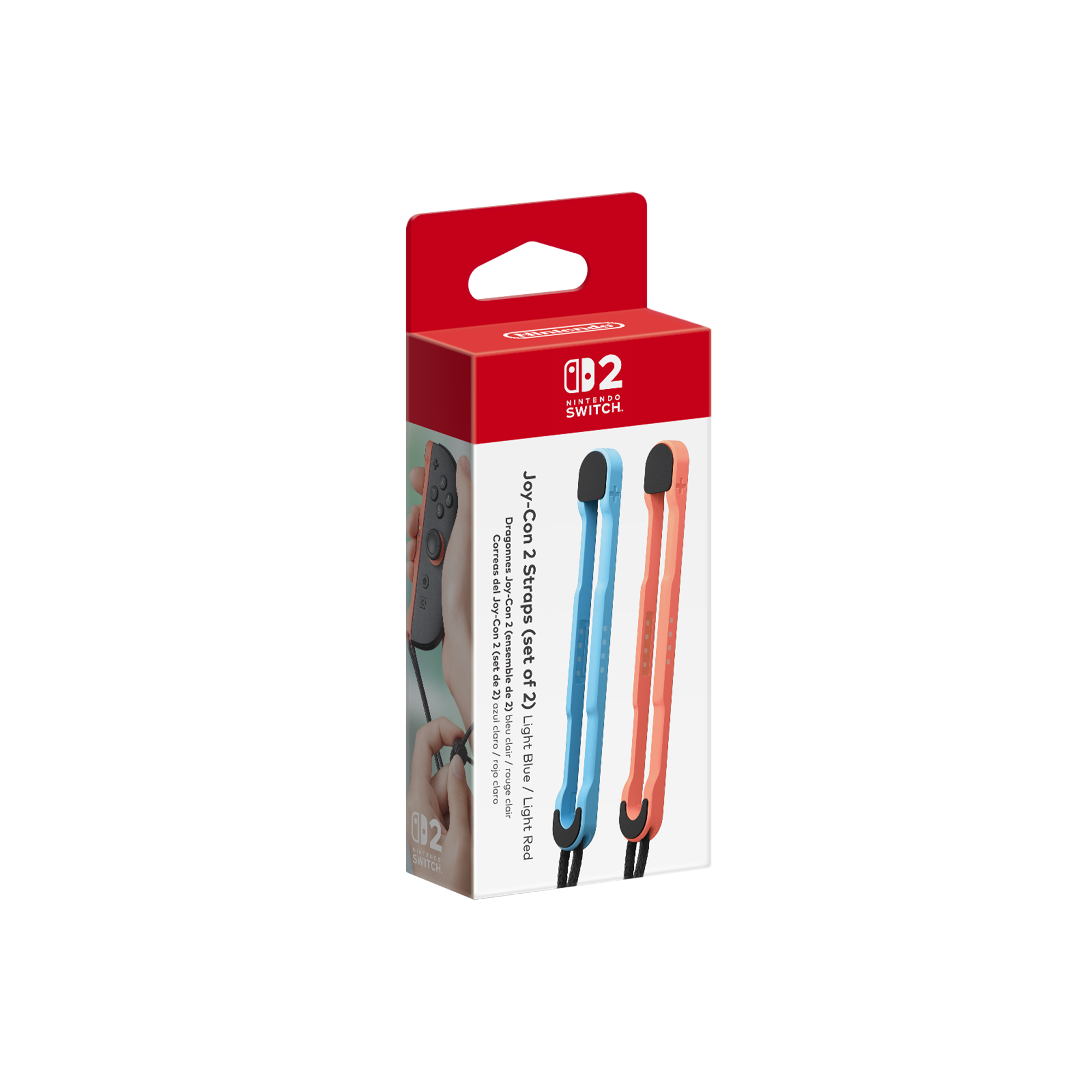 Nintendo Switch 2 Joy-Con 2 Straps (Set of 2) - Light Blue / Light Red