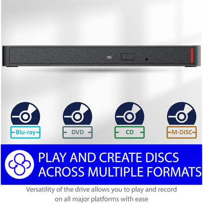 Buffalo Mediastation 6X Portable BDXL Blu-Ray Writer with M-Disc Support (TAA Compliant)