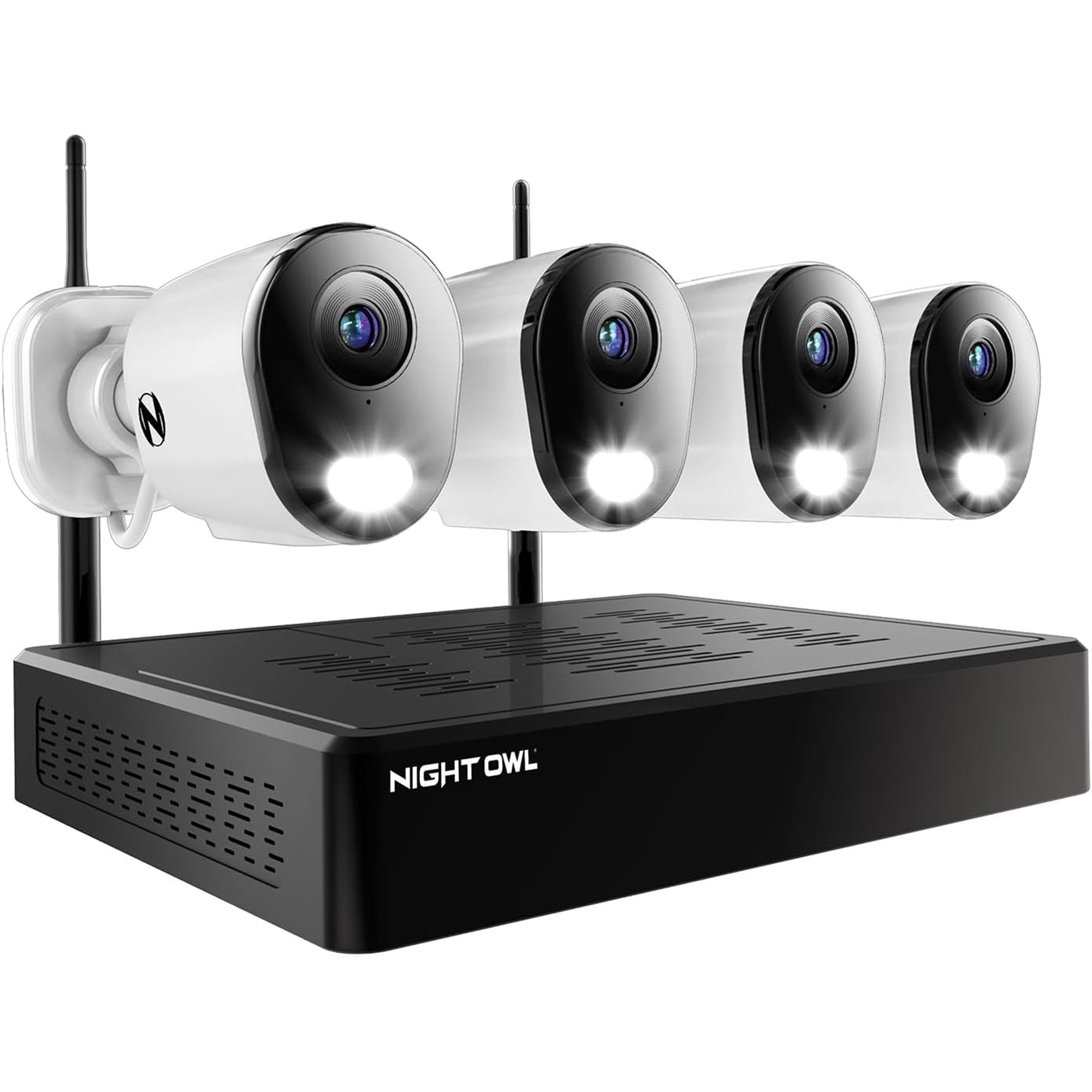 Night Owl 10-Channel 4-Camera 2K Indoor/Outdoor Wireless 1TB NVR Security System with 2-Way Audio - BTWN81-F4-4L
