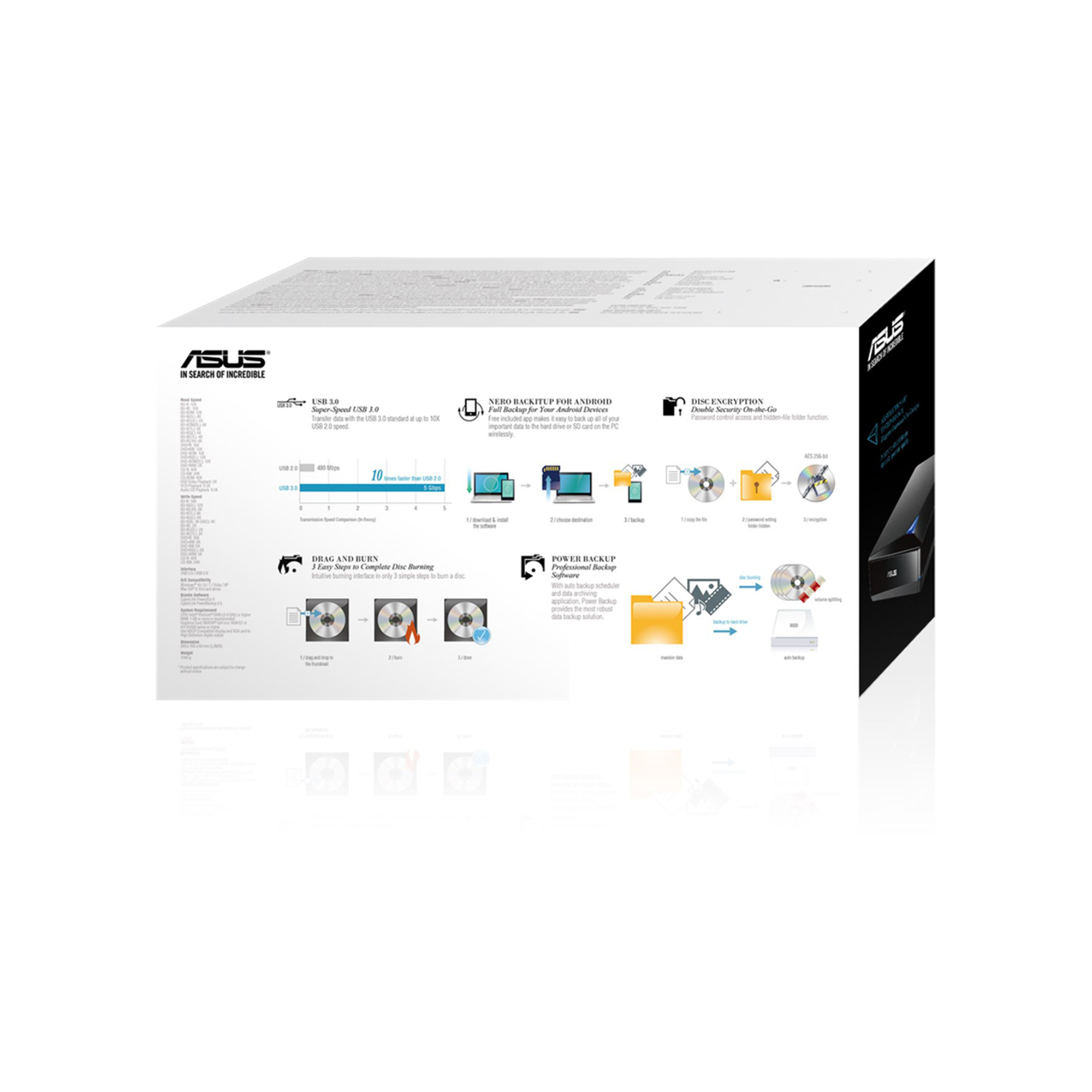 ASUS BW-16D1X-U TurboDrive External 16X Blu-ray Writer