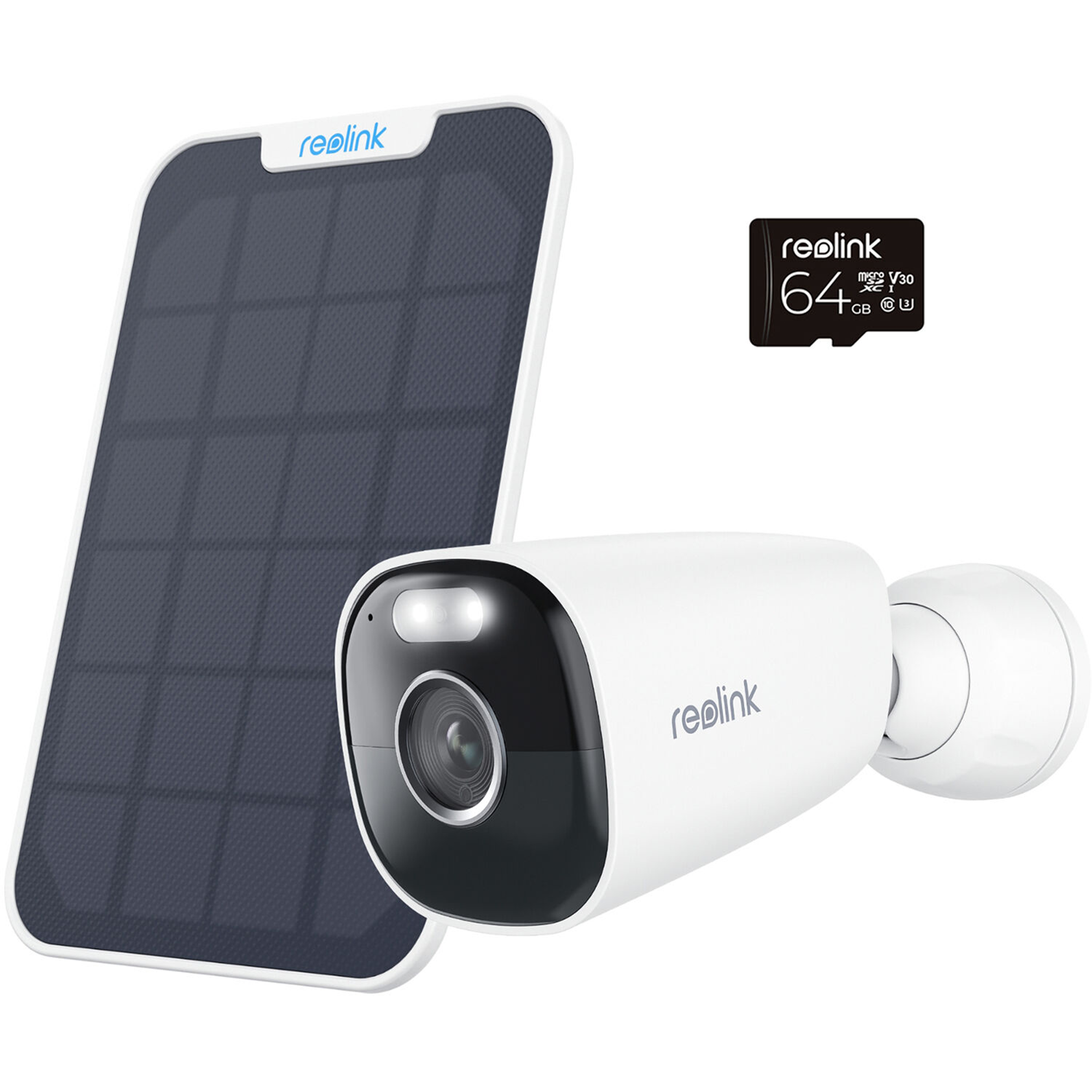 Reolink Argus Series B340 Camera with Solar Panel 2 - 2K wireless security camera with motion detection and alerts, LED spotlights, siren, two-way communication, and separate solar panel