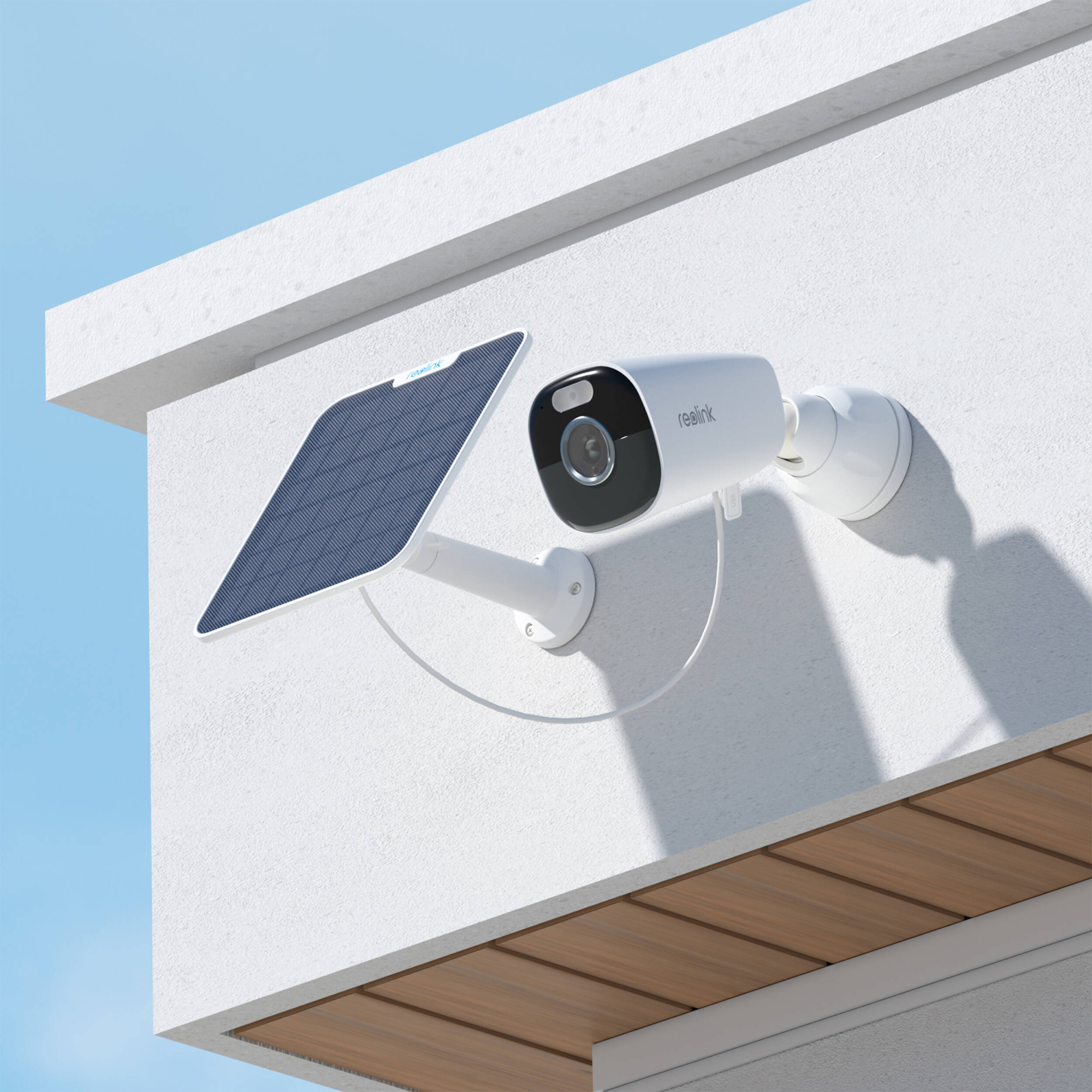 Reolink Argus Series B340 Camera with Solar Panel 2 - 2K wireless security camera with motion detection and alerts, LED spotlights, siren, two-way communication, and separate solar panel