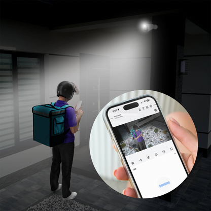 Reolink Argus Series B340 Camera with Solar Panel 2 - 2K wireless security camera with motion detection and alerts, LED spotlights, siren, two-way communication, and separate solar panel