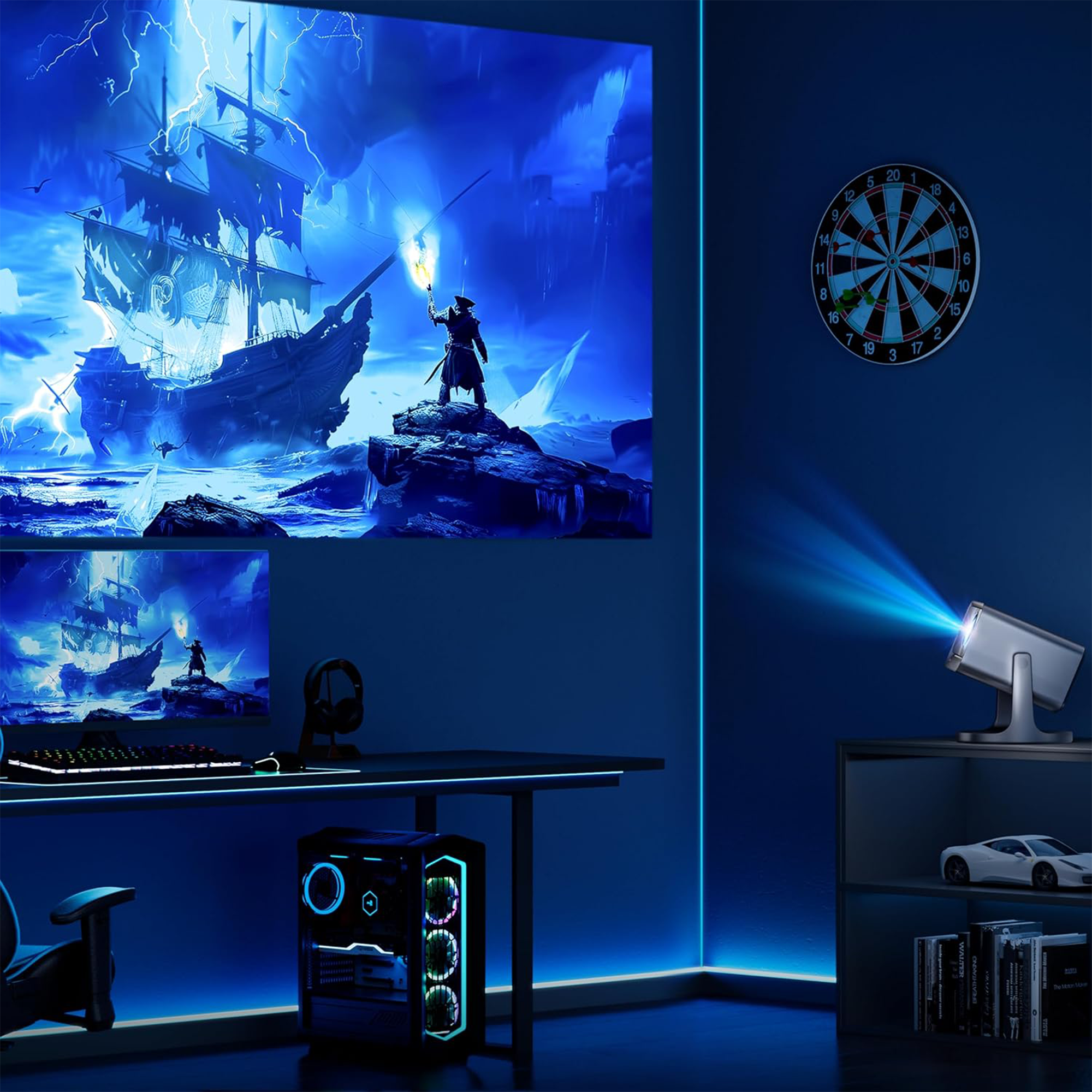 Hisense C2 Pro 2600-Lumen UHD 4K Laser DLP Smart Projector