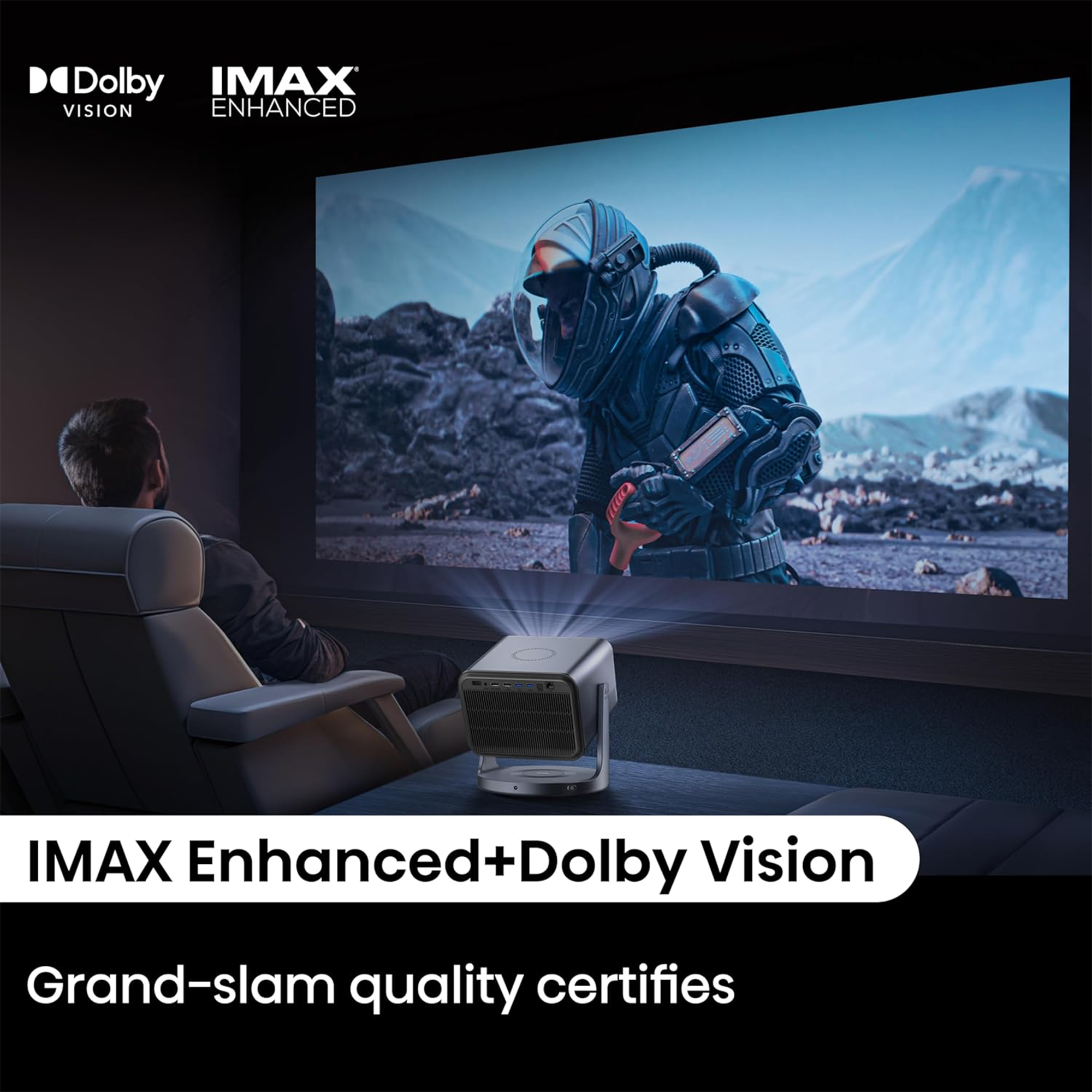 Hisense C2 Pro 2600-Lumen UHD 4K Laser DLP Smart Projector
