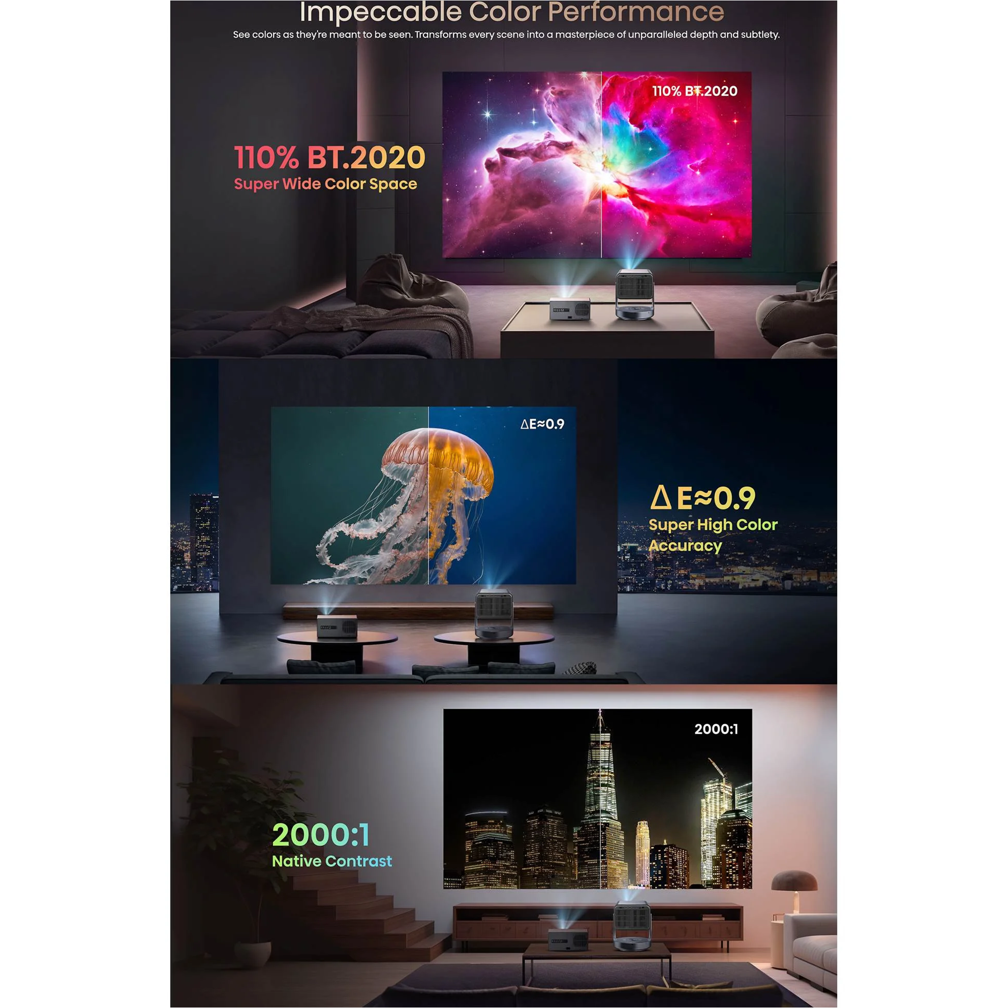 Hisense C2 Ultra 3000-Lumen UHD 4K Laser DLP Smart Projector