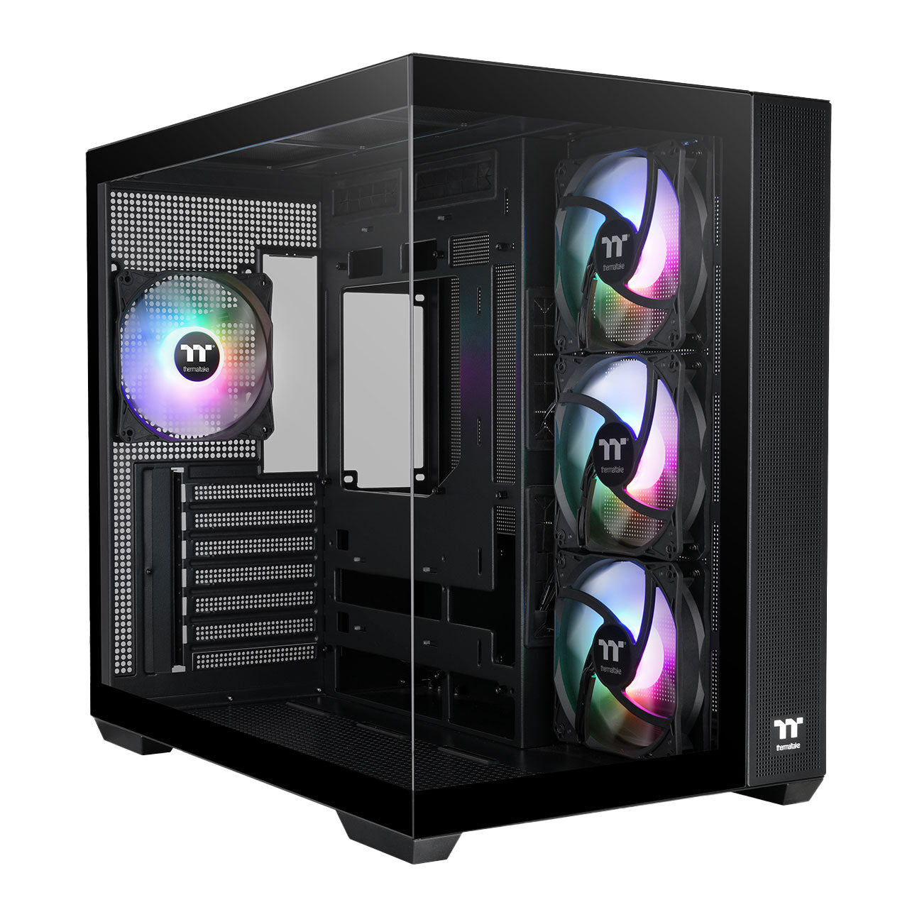 Thermaltake View 380 TG ARGB Mid Tower ATX Dual Chamber Tempered Glass Gaming Computer Chassis (Black)