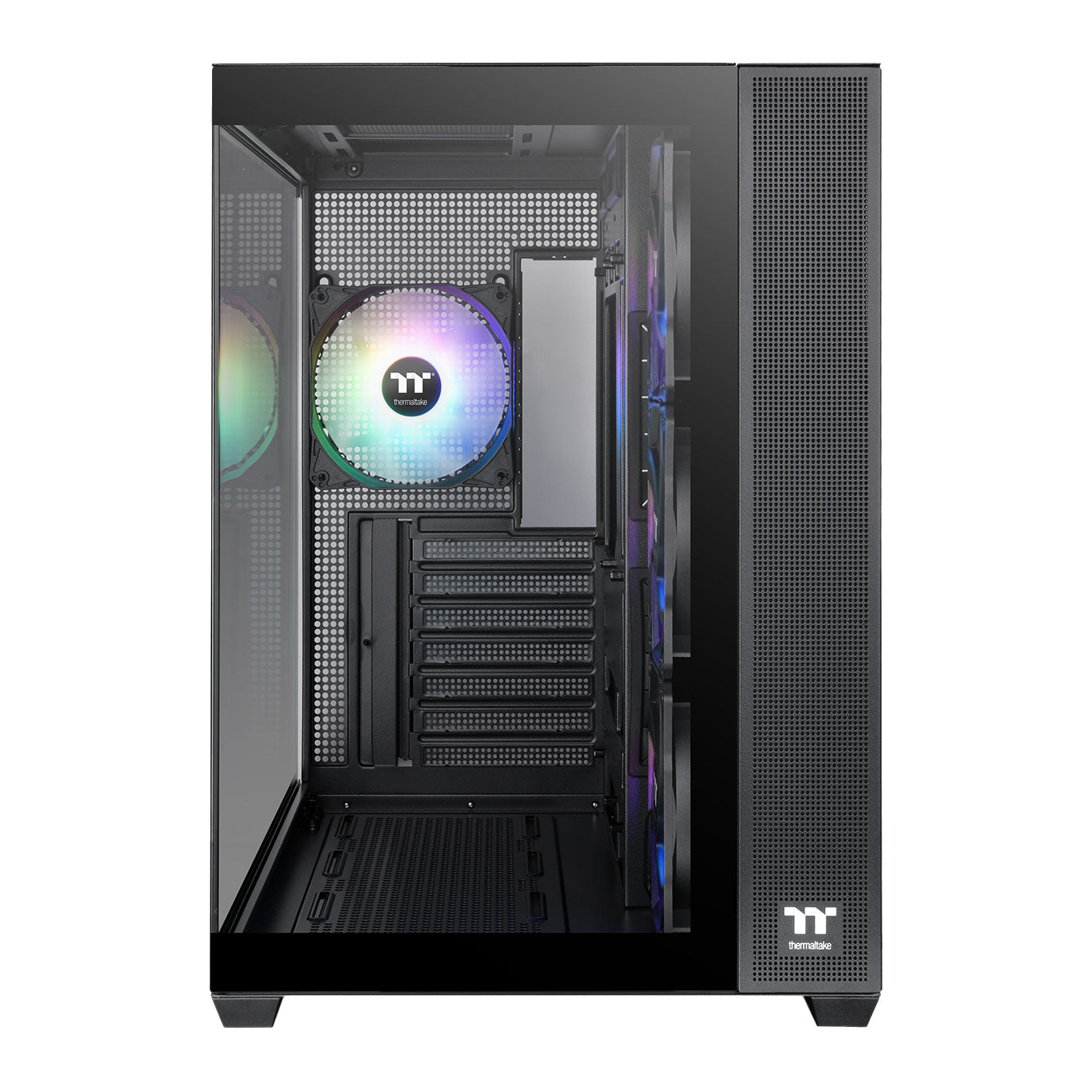 Thermaltake View 380 TG ARGB Mid Tower ATX Dual Chamber Tempered Glass Gaming Computer Chassis (Black)