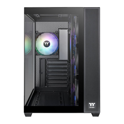 Thermaltake View 380 TG ARGB Mid Tower ATX Dual Chamber Tempered Glass Gaming Computer Chassis (Black)