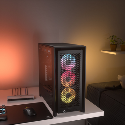 CORSAIR FRAME 4000D RS ARGB Tempered Glass Mid-Tower E-ATX Desktop Case (Black)