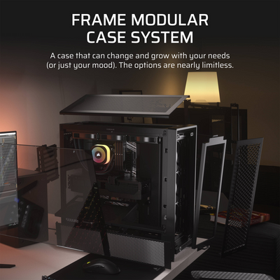 CORSAIR FRAME 4000D RS Tempered Glass Mid-Tower E-ATX Desktop Case (Black)