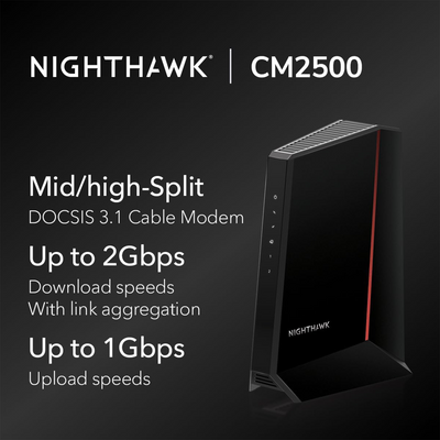 Netgear Nighthawk CM2500 2G DOCSIS 3.1 Cable Modem