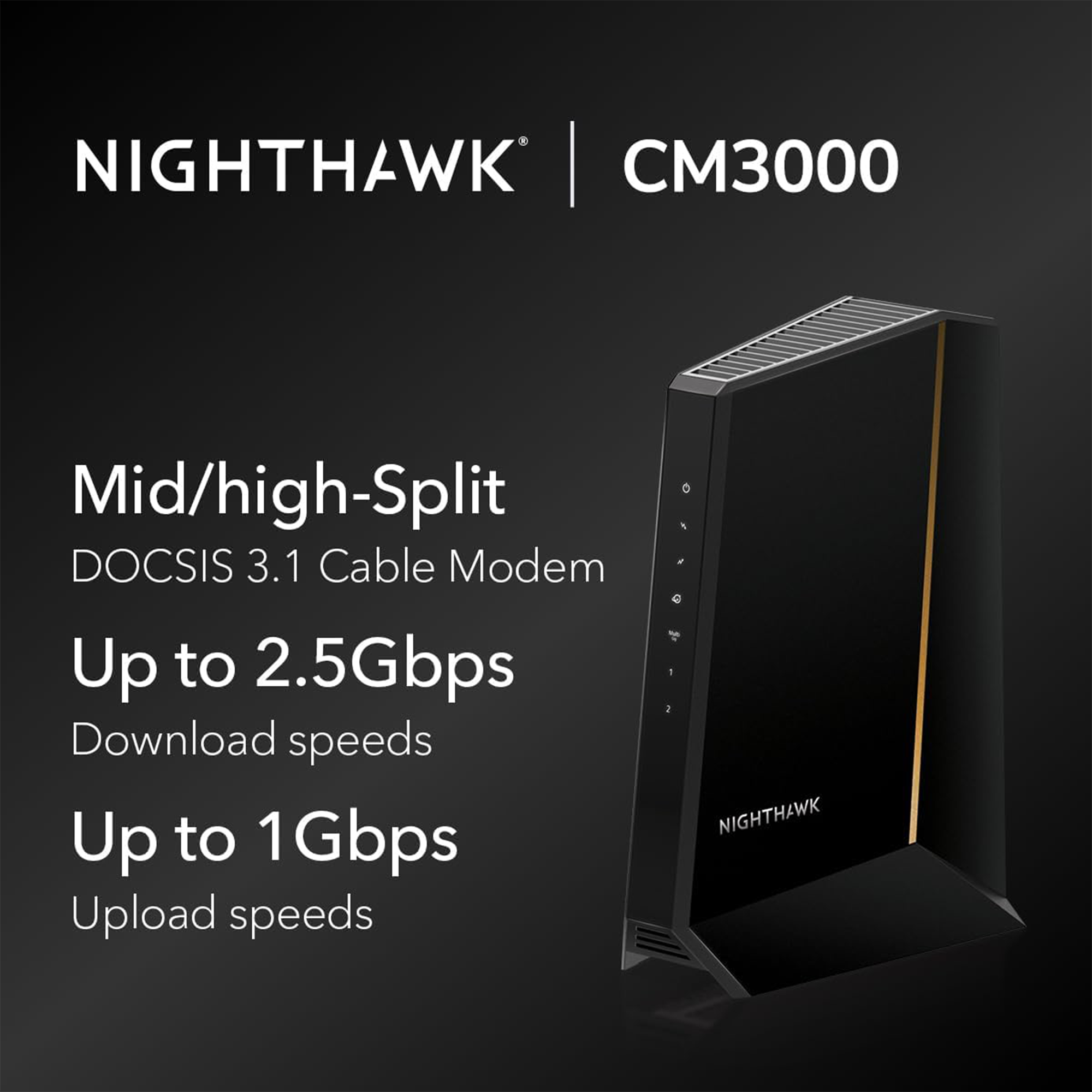 Netgear Nighthawk CM3000 2.5G DOCSIS 3.1 Cable Modem