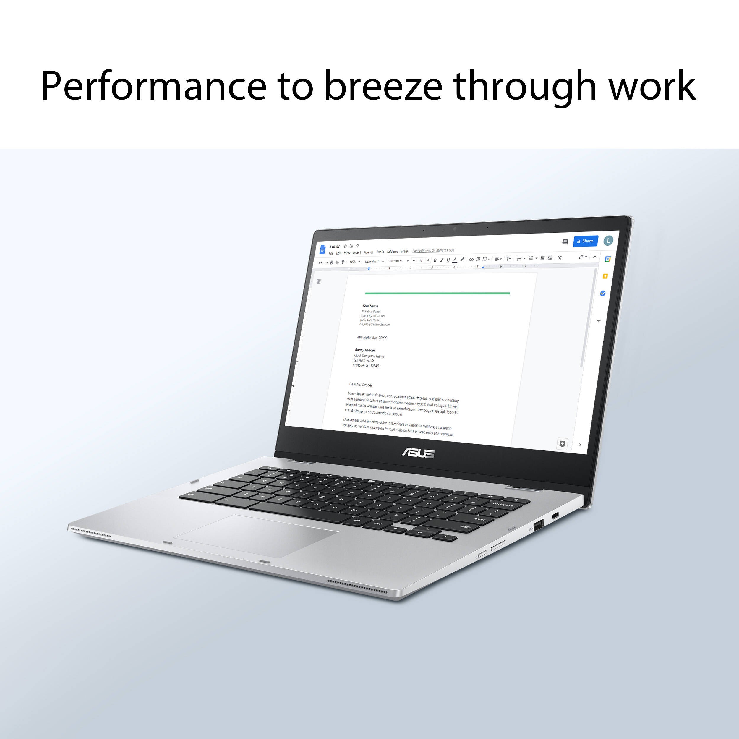 ASUS Chromebook Flip CX1400FKA-DS84FT 2 in 1 Chromebook (Transparent Silver)