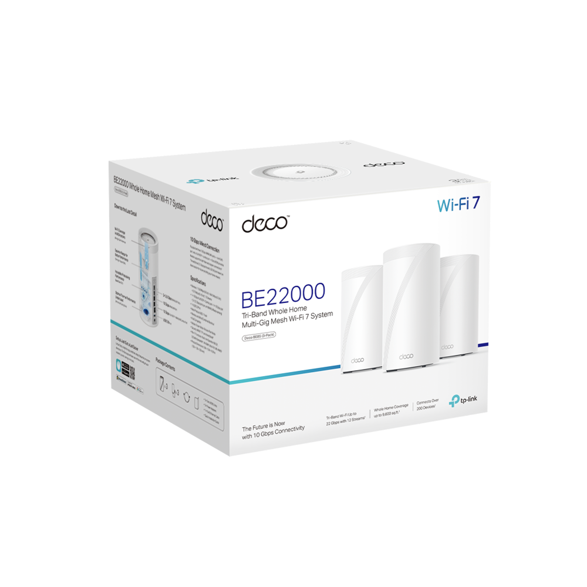 TP-Link Deco BE85 BE22000 Tri-Band 10G / 2.5G Whole Home 3-Piece Mesh Module