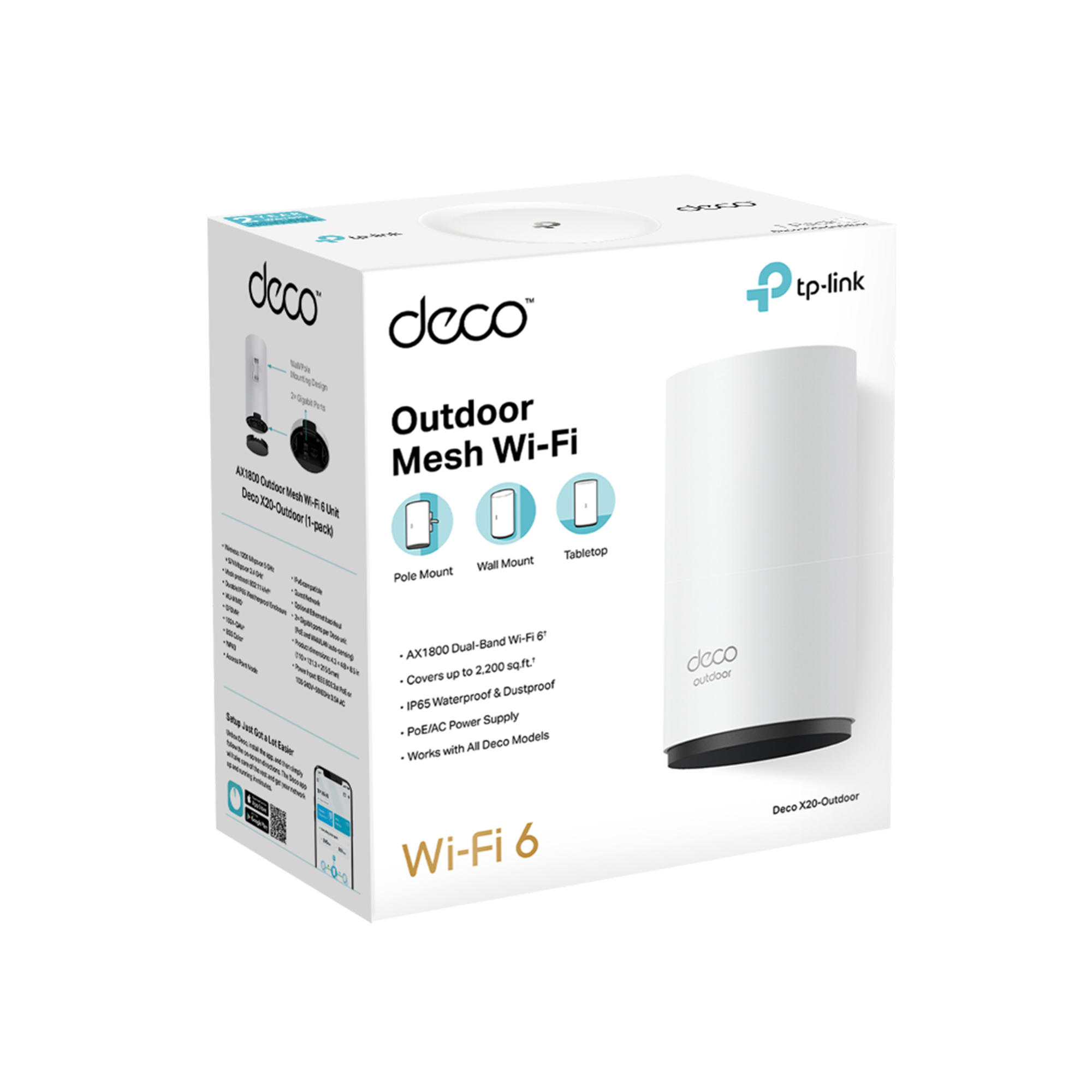 TP-Link Deco X20-Outdoor AX1800 Wireless Dual-Band Gigabit Mesh Wi-Fi Module