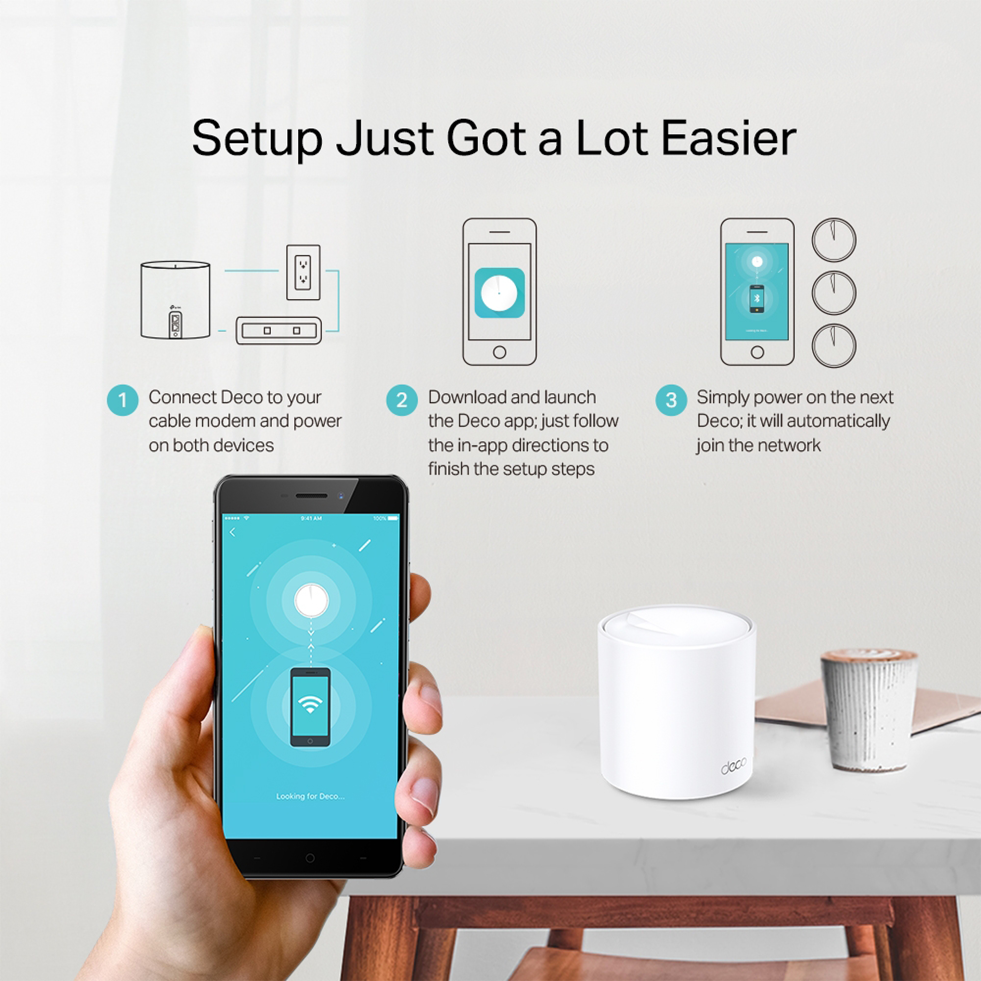 TP-Link Deco X20 AX1800 Wireless Dual-Band Gigabit 3-Piece Mesh Wi-Fi System