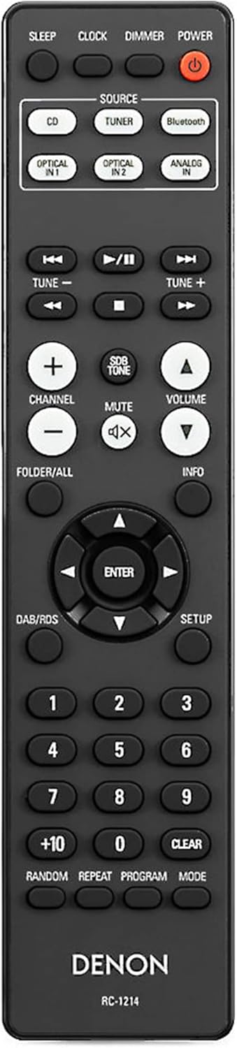 Denon D-M41SBK 60W Bluetooth Wireless Music System with CD Player  - DM-41SBK