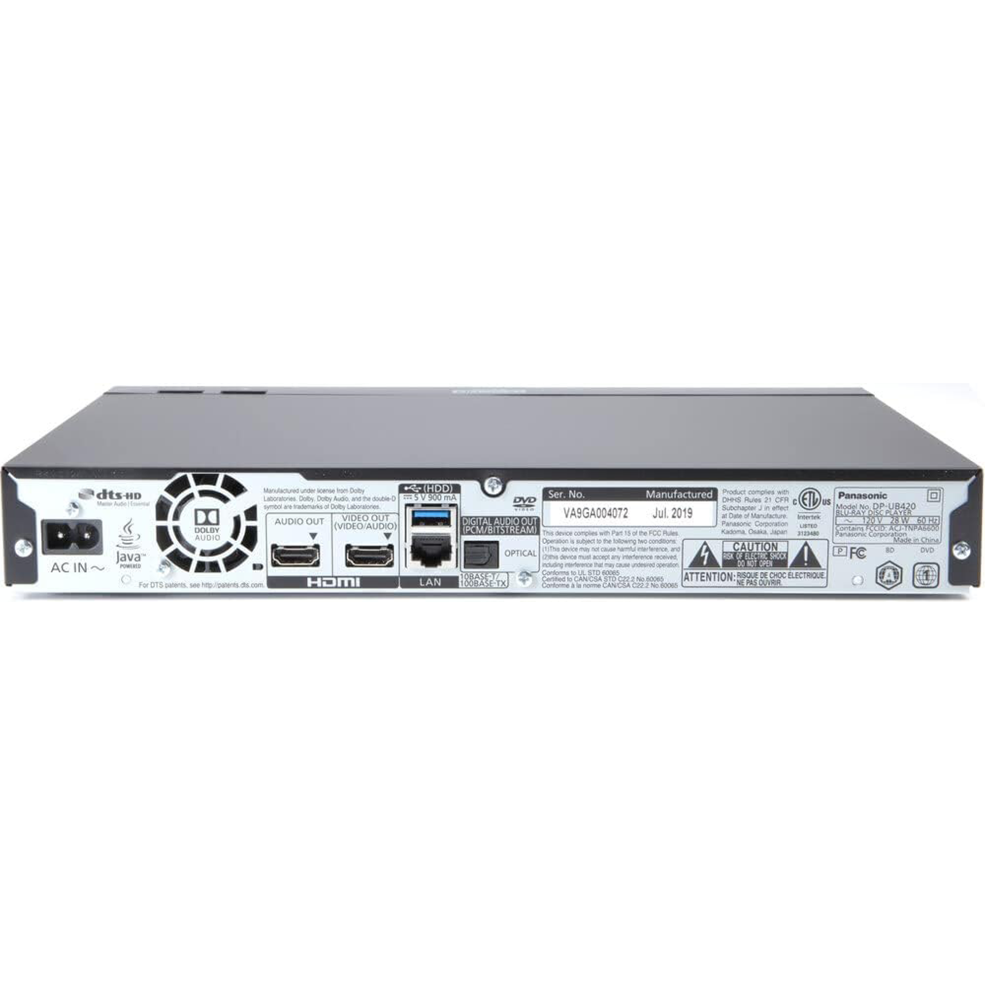 Panasonic DP-UB420 HDR 4K UHD Network Blu-ray Player