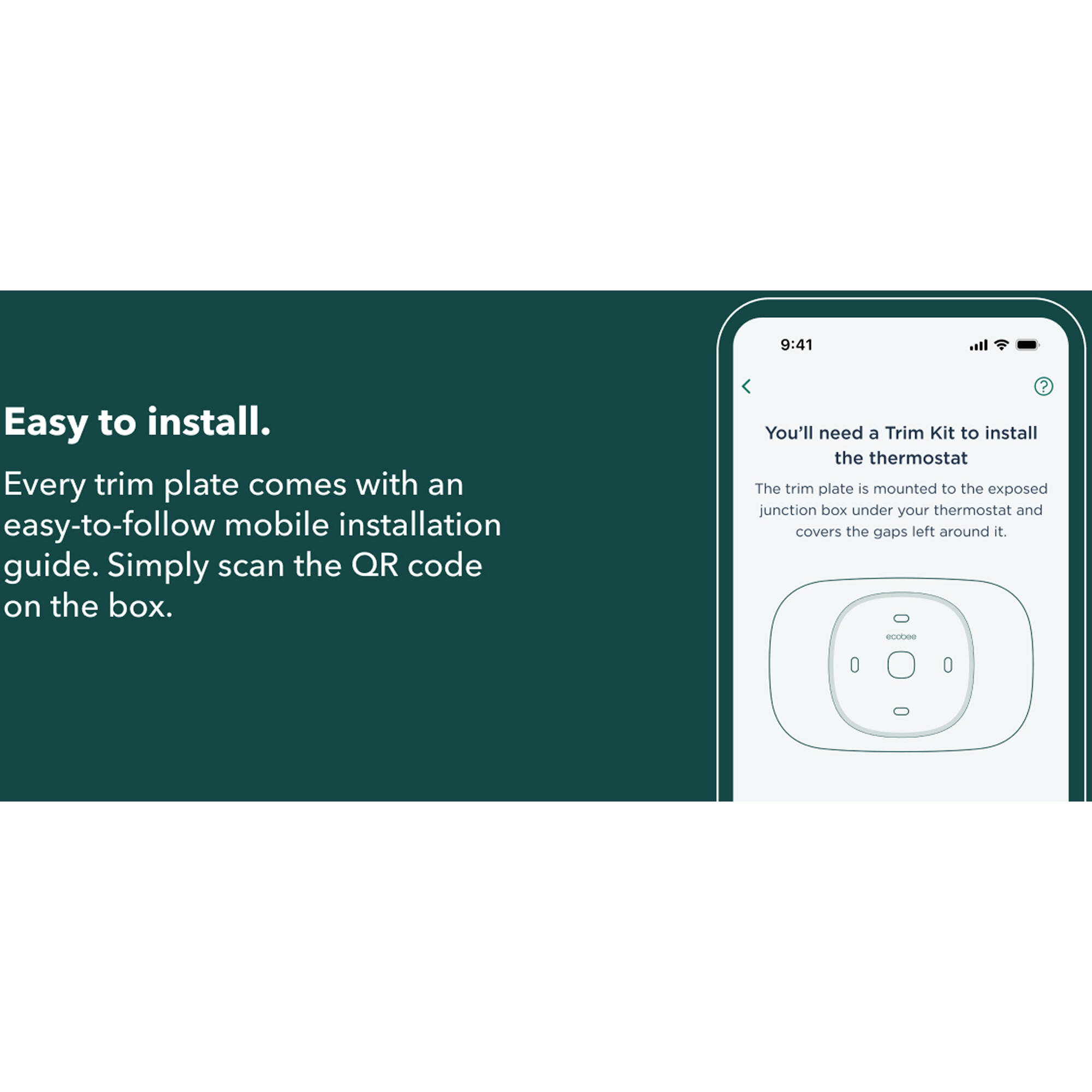 ecobee Smart Thermostat Essential Trim Kit
