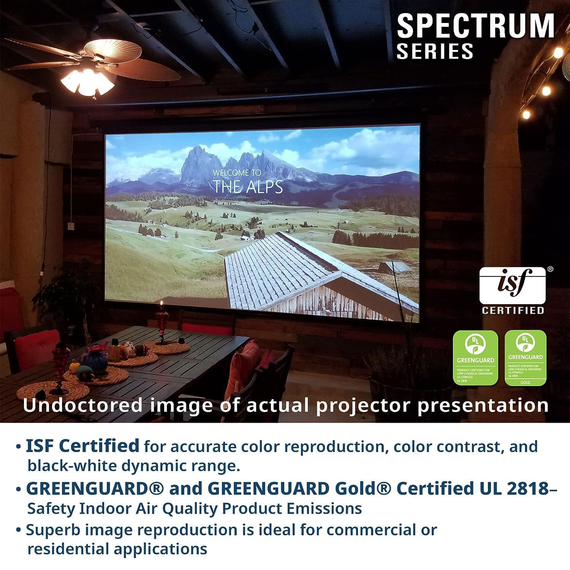 Elite Screens Spectrum 84" Electric Motorized Projection Screen